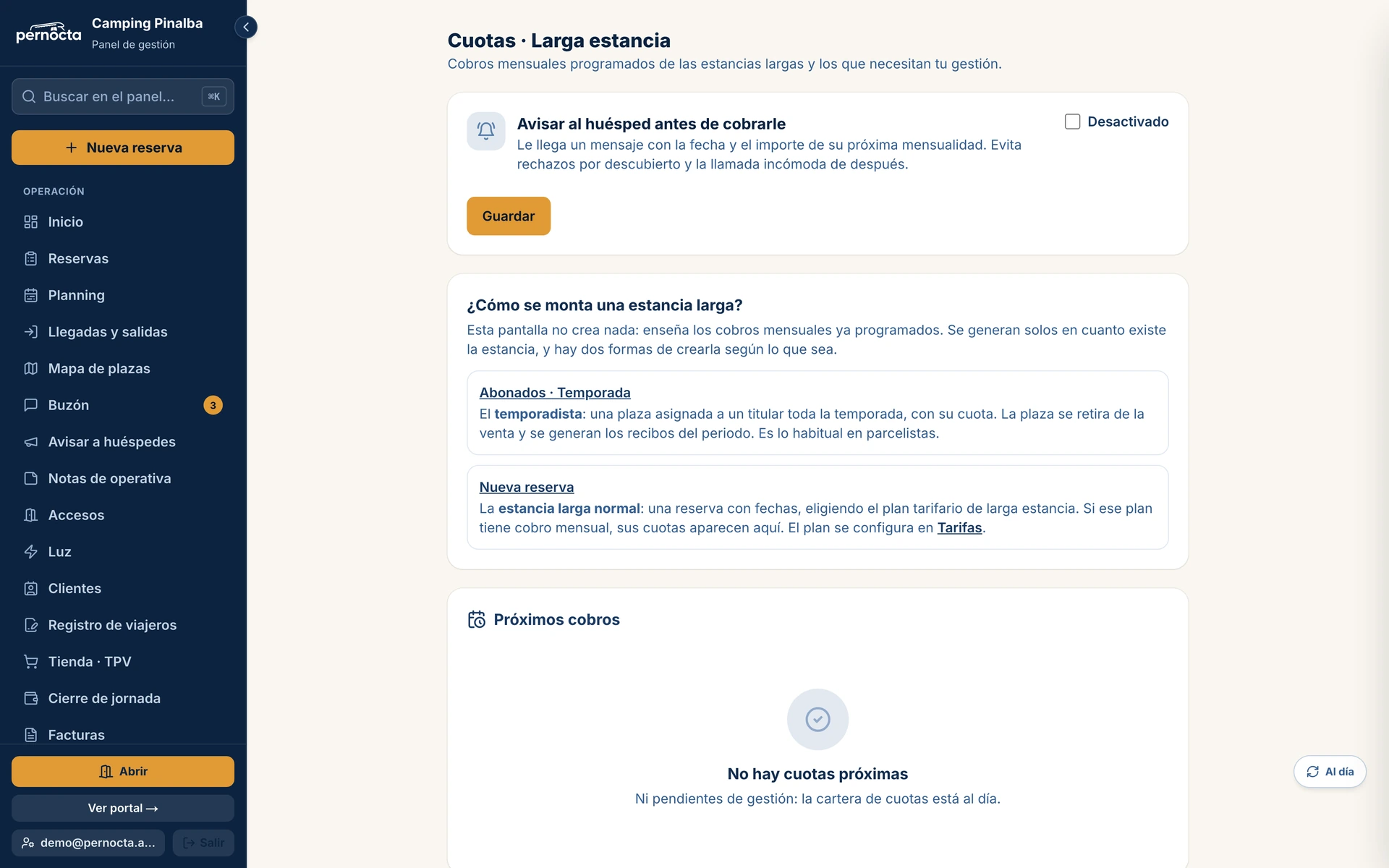 Cuotas mensuales