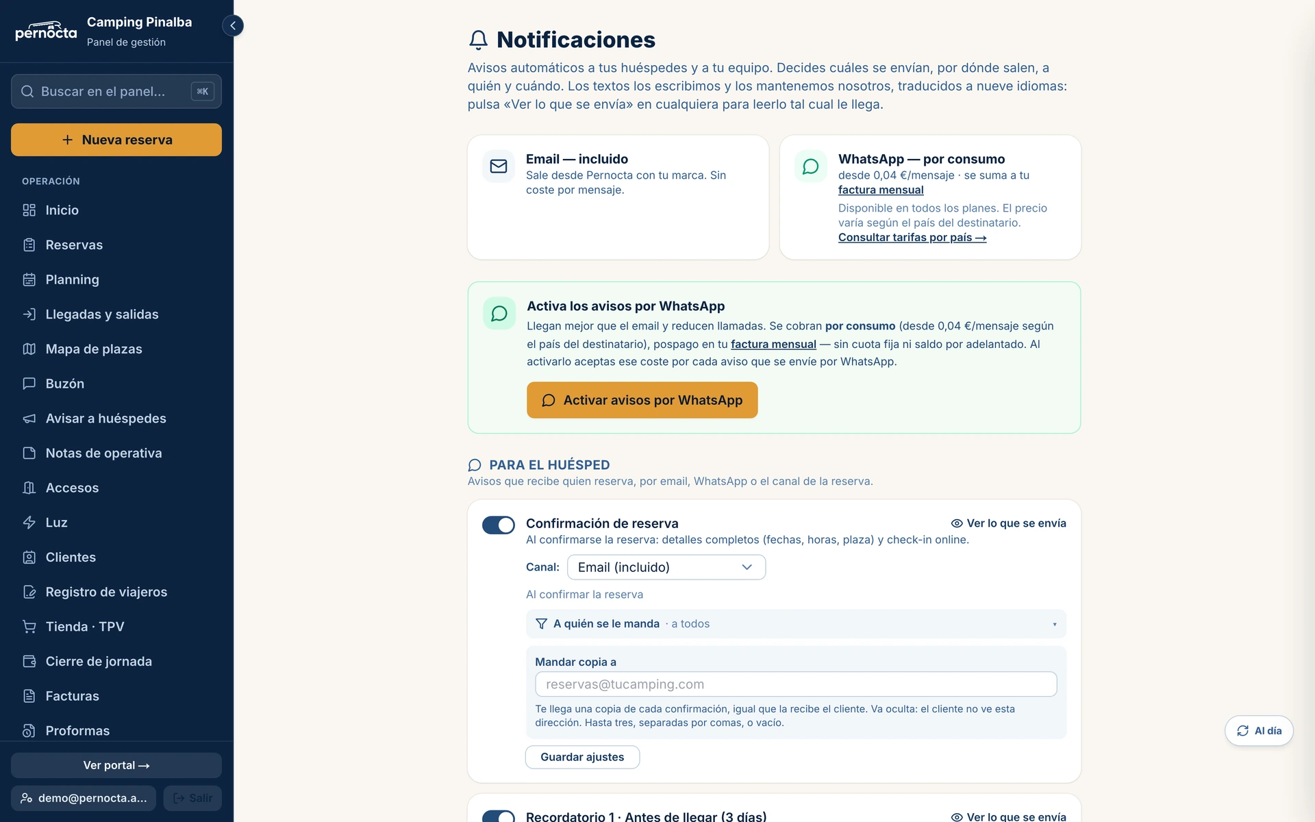 Notificaciones automáticas